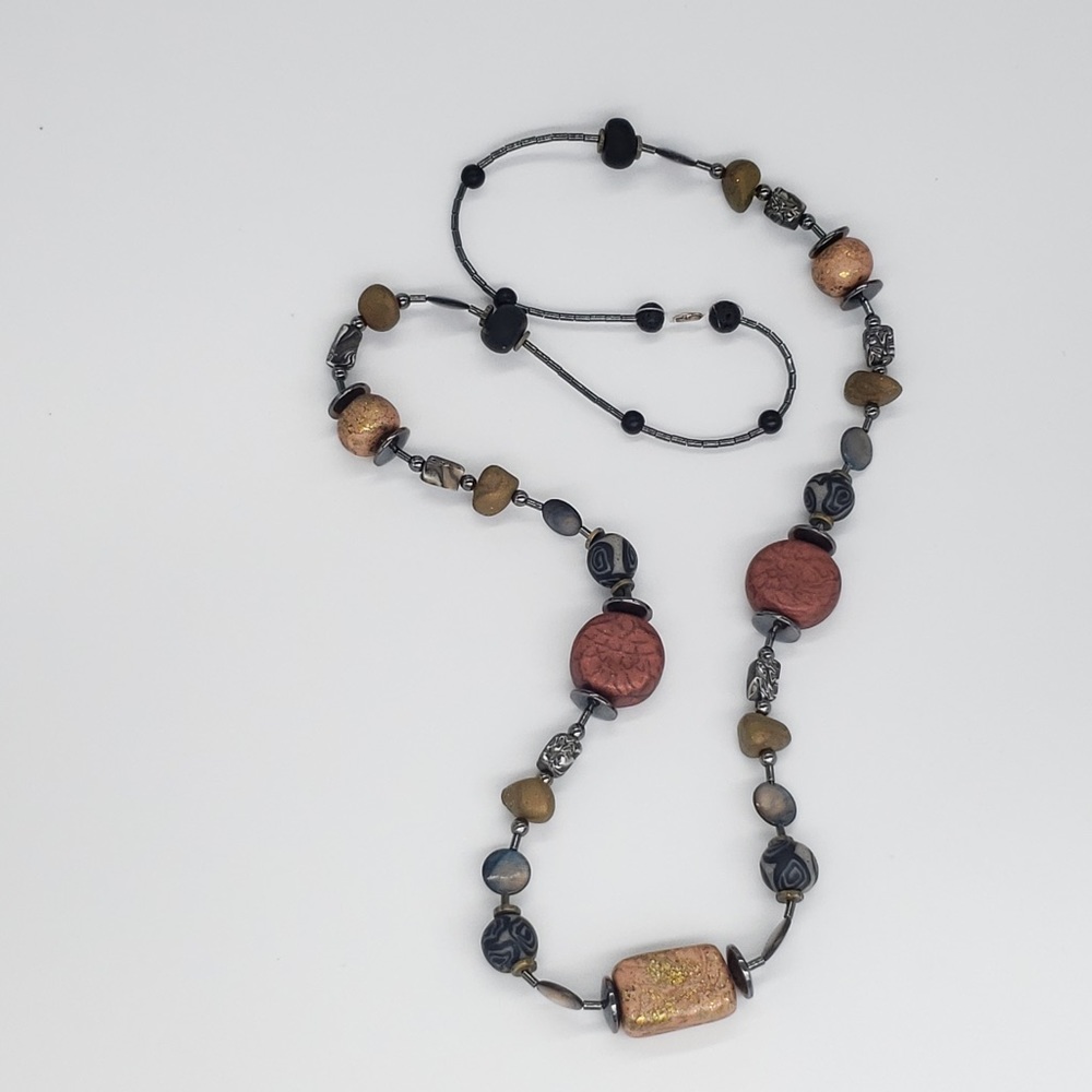 Handmade Polymer Bead Necklace - Picture 7 of 11